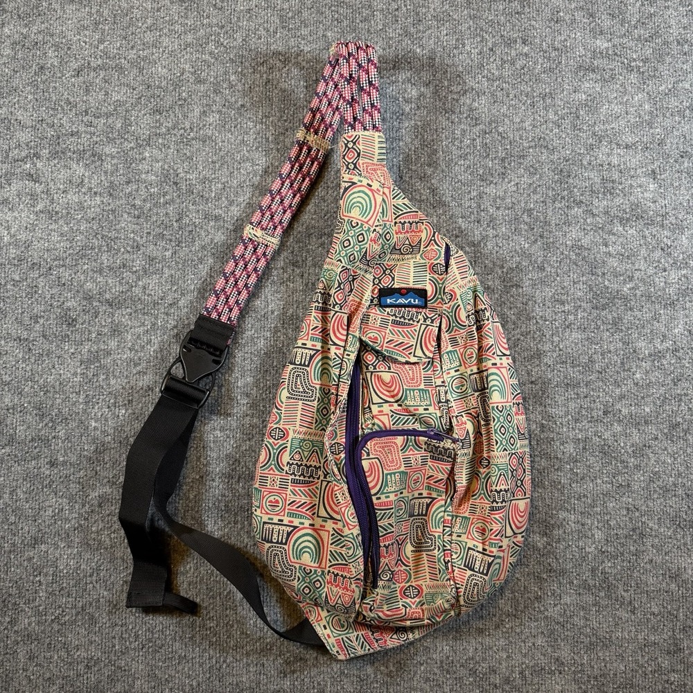 KAVU Rope Sling Backpack Aztec Southwestern Bag Boho Crossbody NWOT